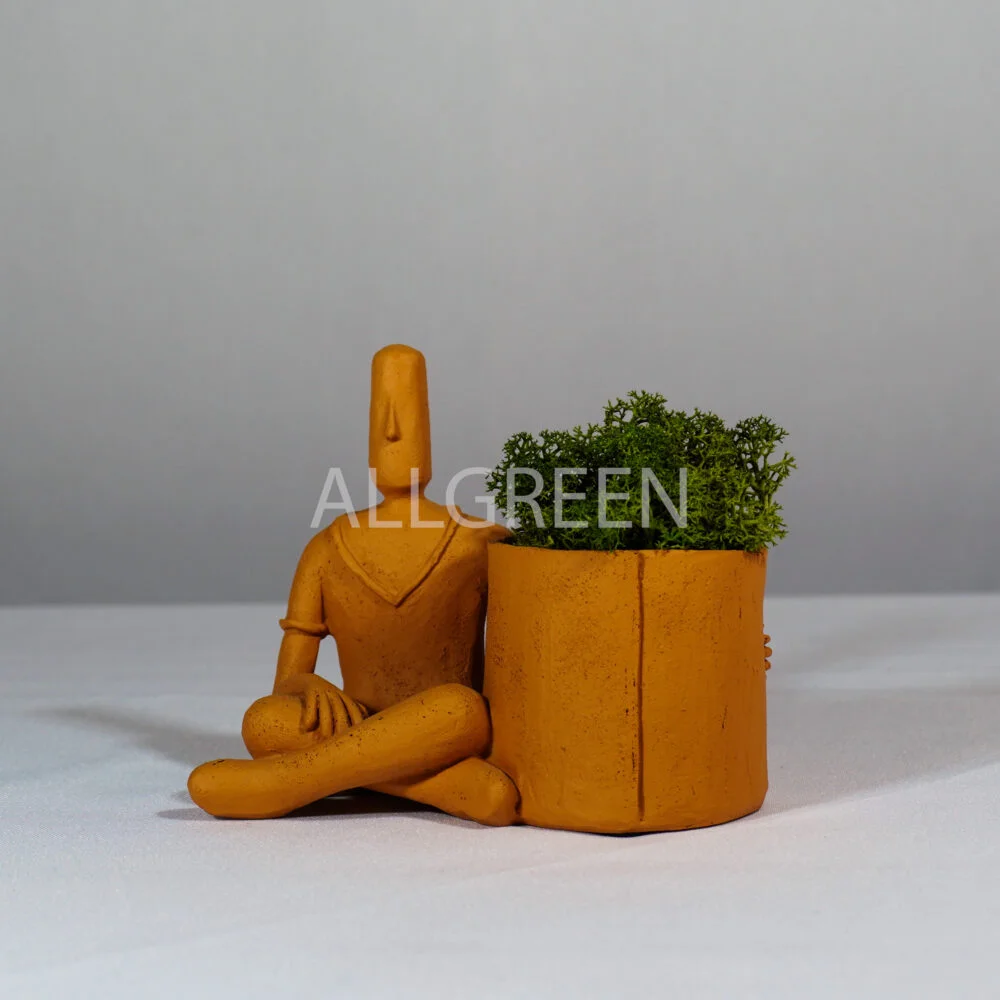 Vaso Homem Sentado Terracota