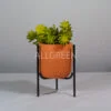 Vaso Pequeno Terracota com Suporte